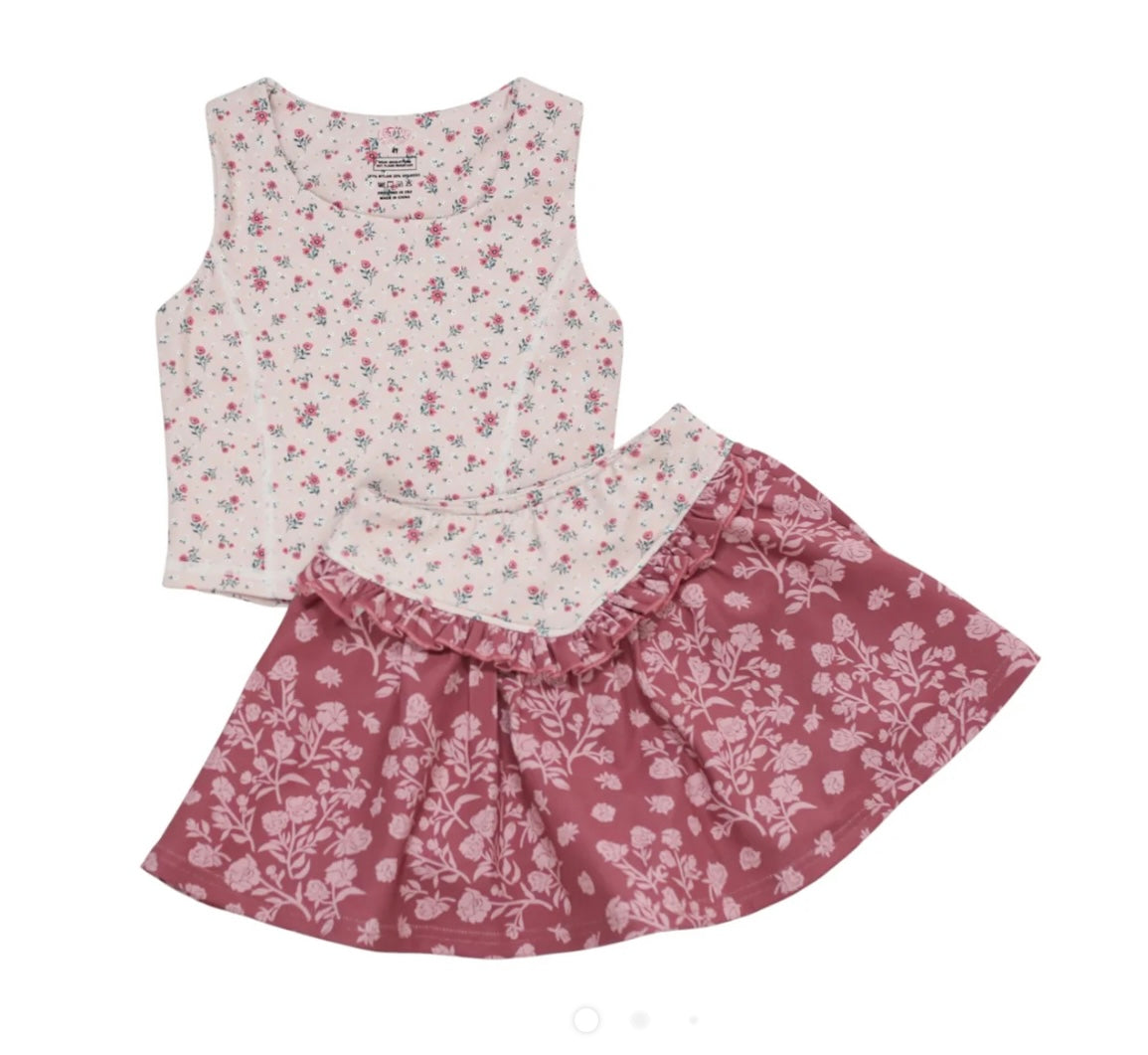 Floral Active Skort Set/Be Girl