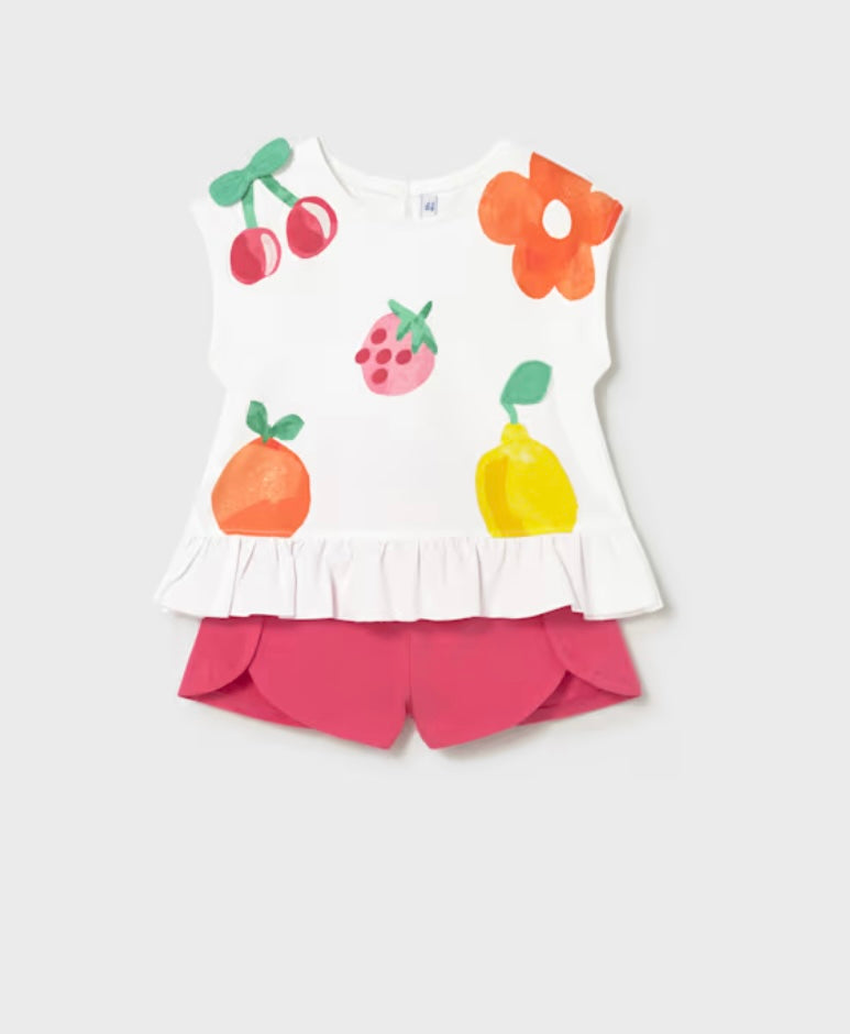 Fruit Printed Short Set/Mayoral
