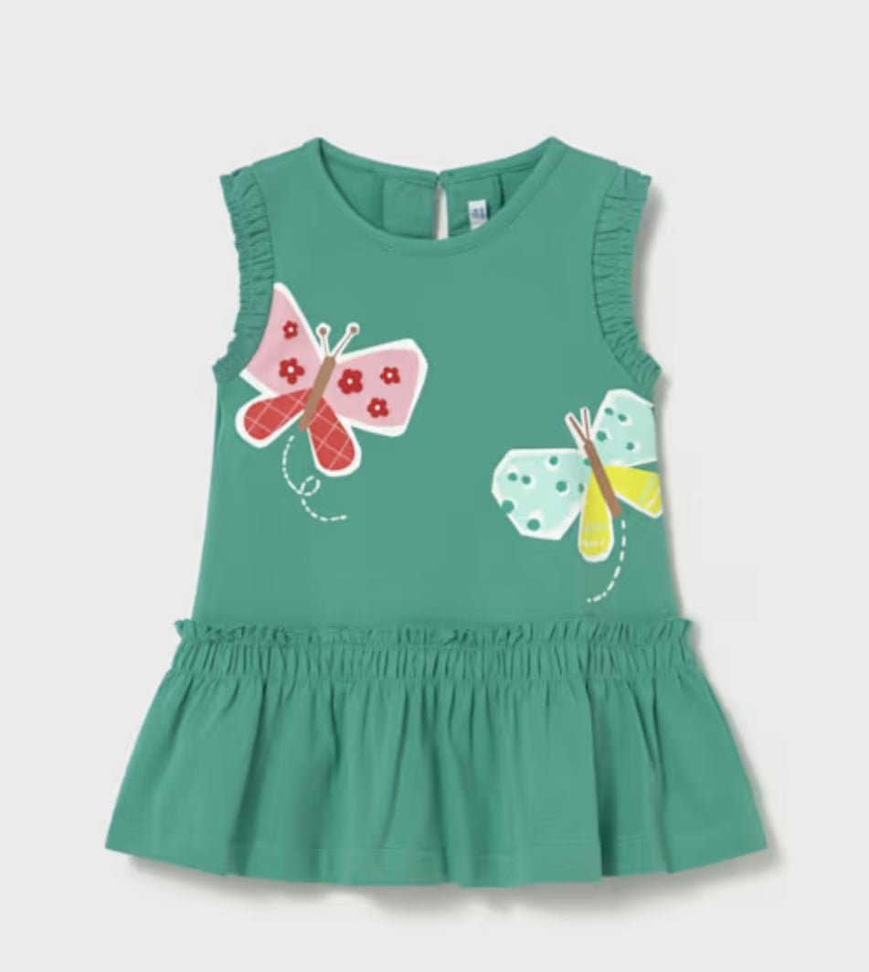 Butterfly Printed Dress/Mayoral