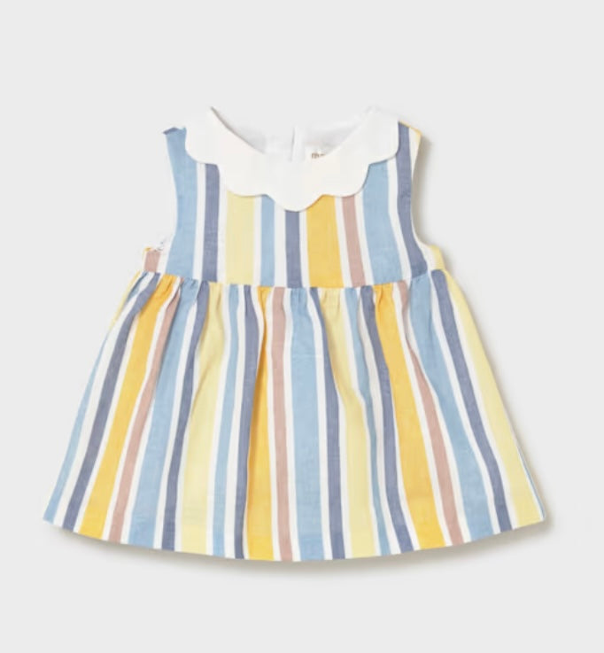 Girl Stripe Linen Dress/Mayoral
