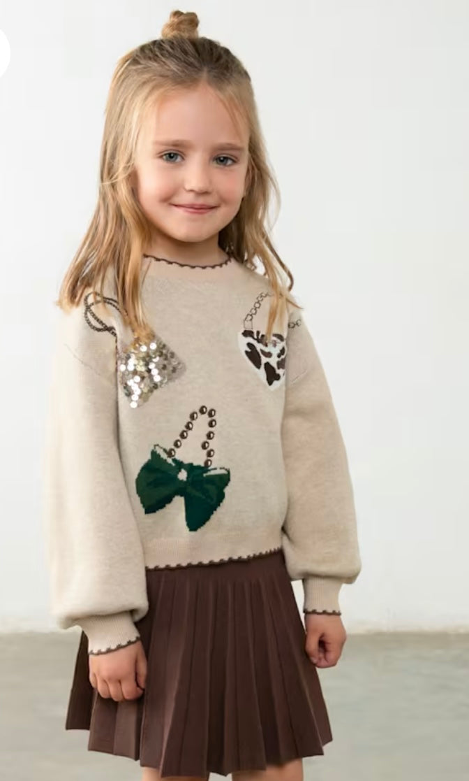 Purse Sweater Skirt Set/Mayoral