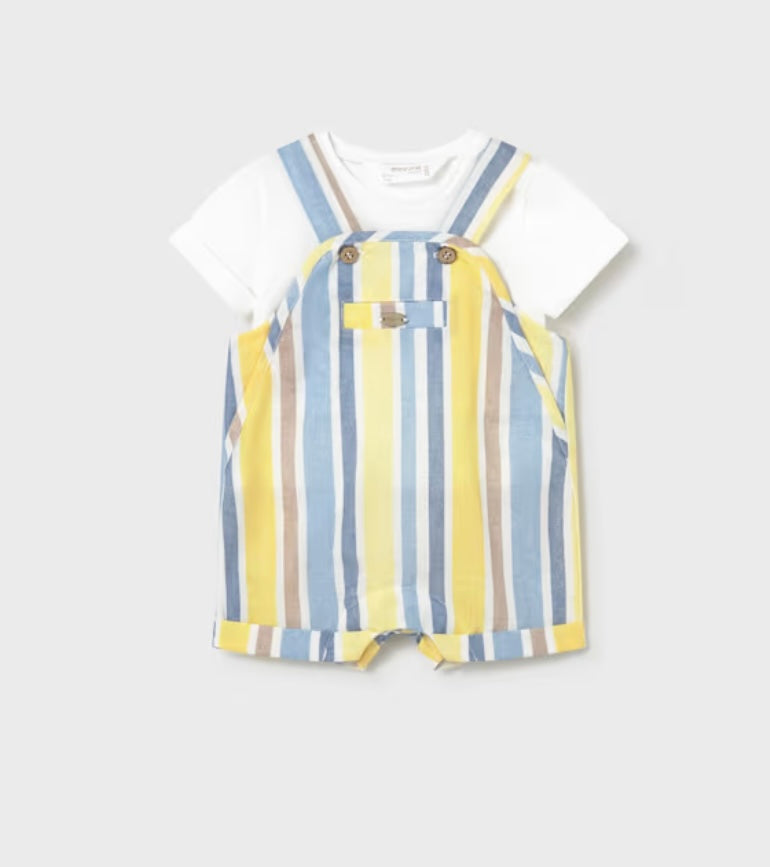 Baby Boy Stripe Dungaree/Mayoral
