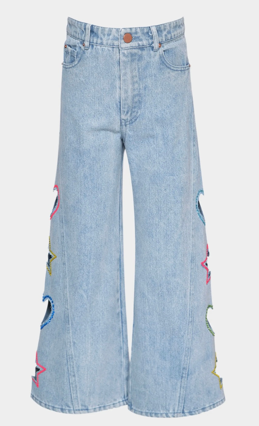 Cutout Shape Jeans/Hannah Banana