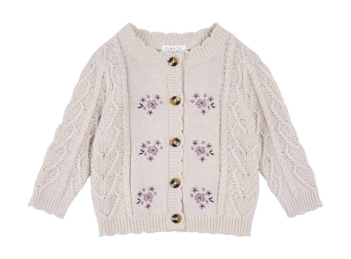 Floral Knit Cardigan/Petit Lem