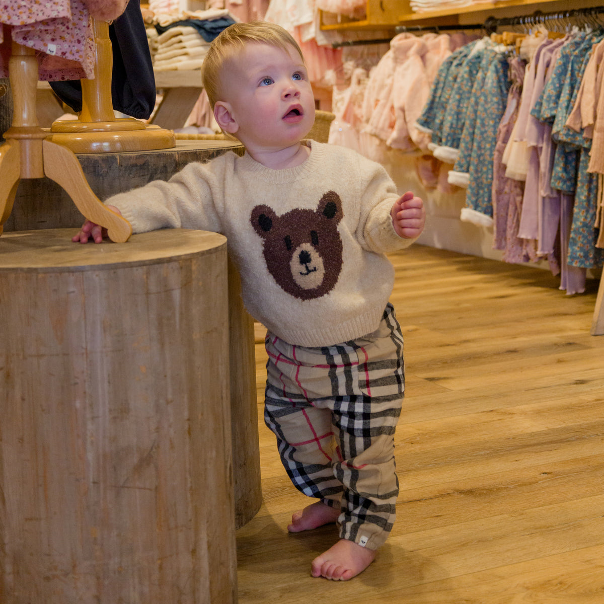 Mini Tartan Side Pocket Pant/Oh baby