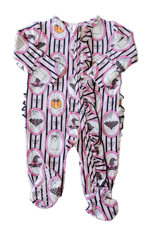 Halloween Ruffle Footie/Caden Lane