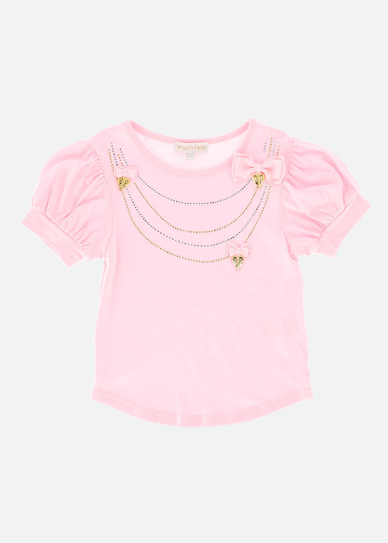 Goldie Necklace Tee/Angels Face