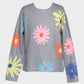 Grey Multi Flower Sweater/HB