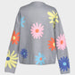 Grey Multi Flower Sweater/HB