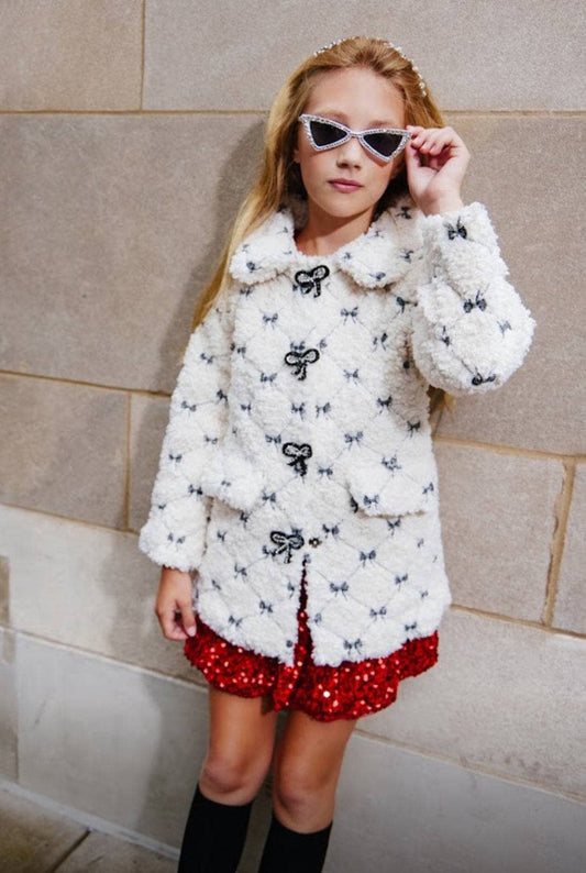 Pretty Bow Sherpa Coat/Lola and the Boys