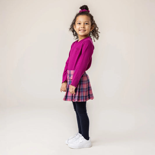 Purple Plaid Skirt Set/Nano