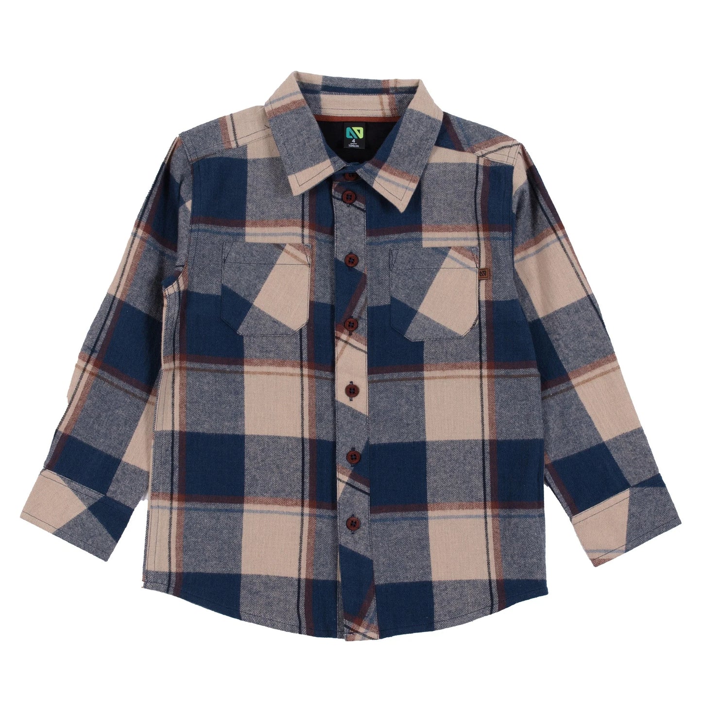 Navy Plaid Top/Nano