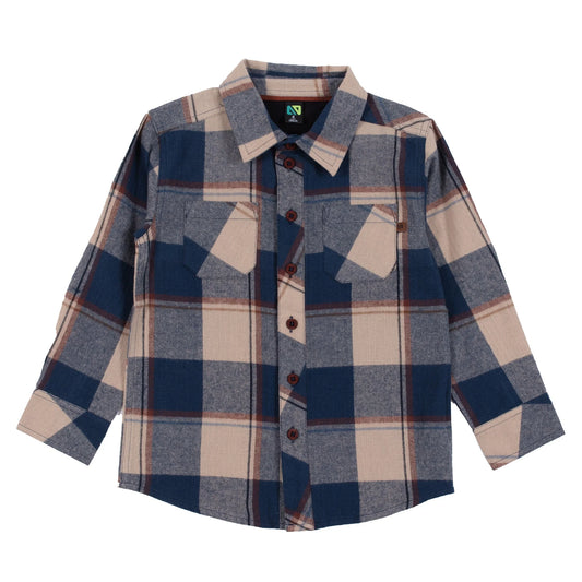 Navy Plaid Top/Nano