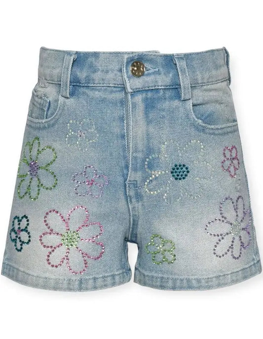 Flower Denim Shorts/Baby Sara