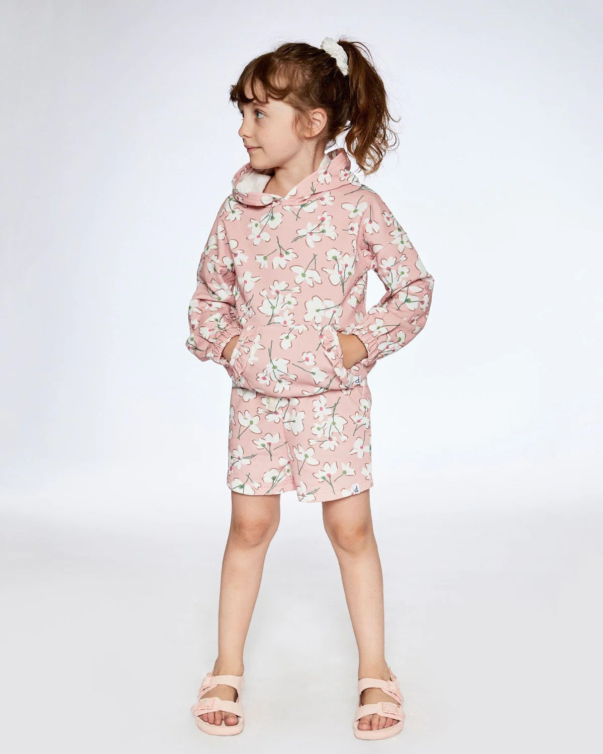 Hooded Floral Sweatshirt/Deux Par Deux