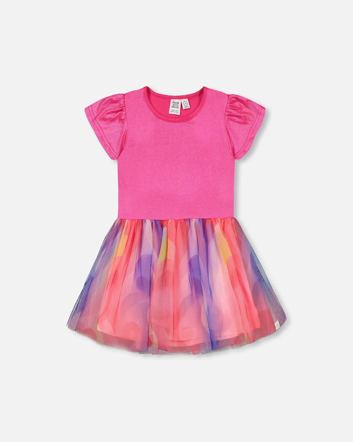 Rib Mesh Dress/Deux Par Deux