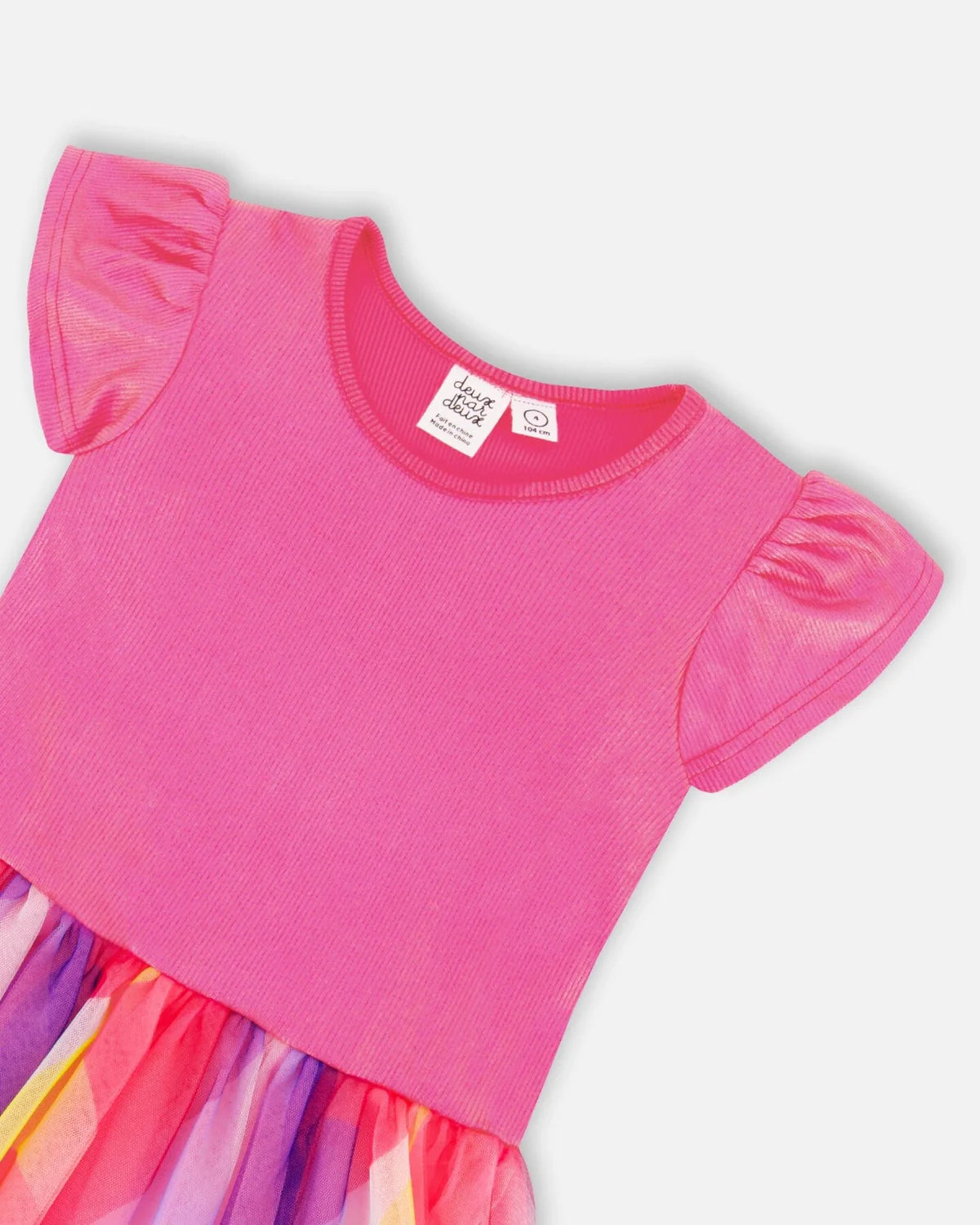 Rib Mesh Dress/Deux Par Deux