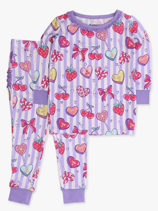 Lolly Hearts L/S PJ Set/Ruffle Butts