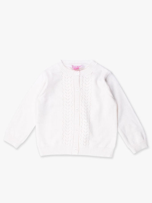 Soft Pointelle Cardigan/Ruffle Butts