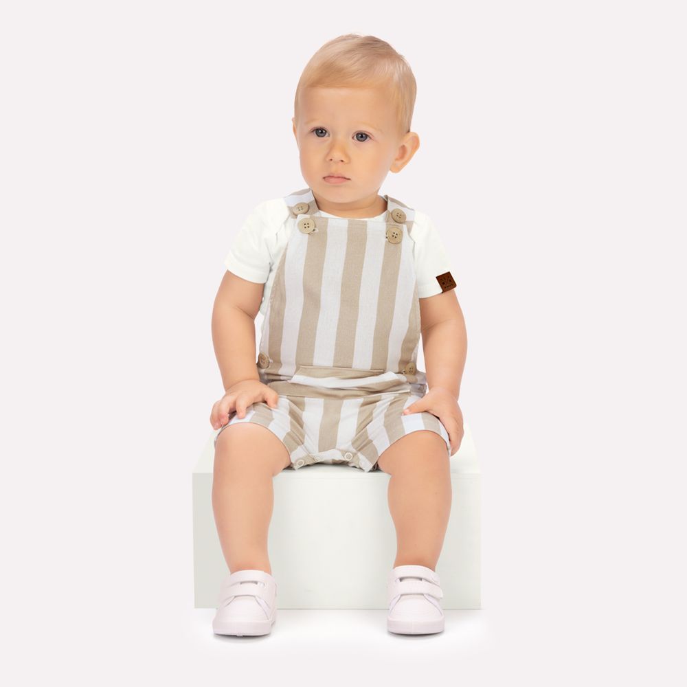 Baby Boy Tan Romper/Milon