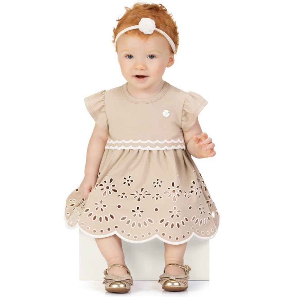 Baby Girl Almond Romper/Milon