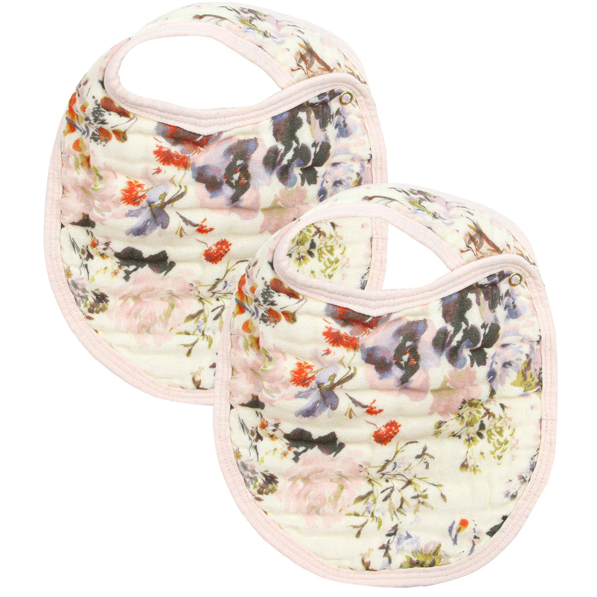 Girl Muslin Bib 2 Pack/Lou Lou