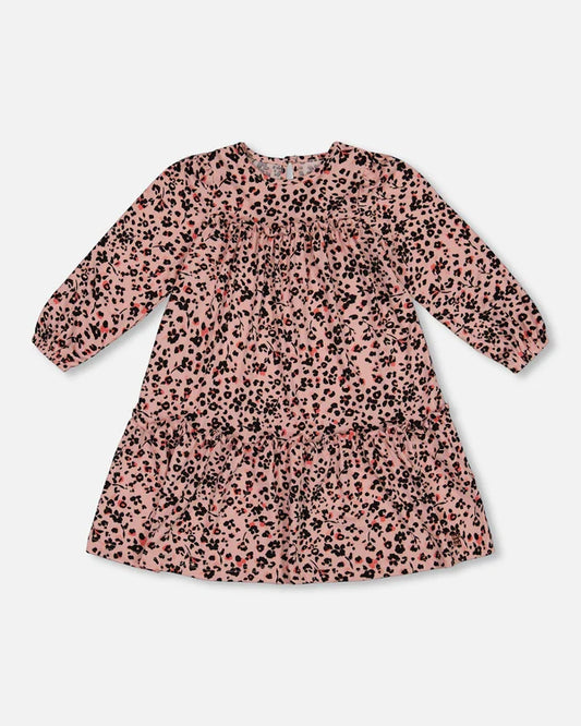 Printed Leopard Flowers Dress/Deux Par Deux