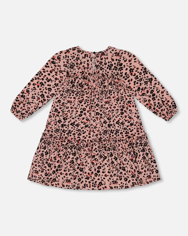 Printed Leopard Flowers Dress/Deux Par Deux