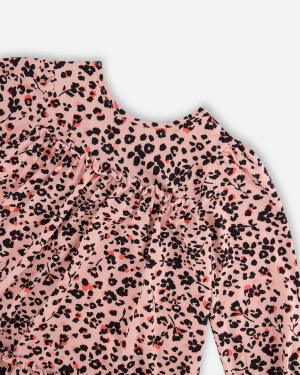 Printed Leopard Flowers Dress/Deux Par Deux