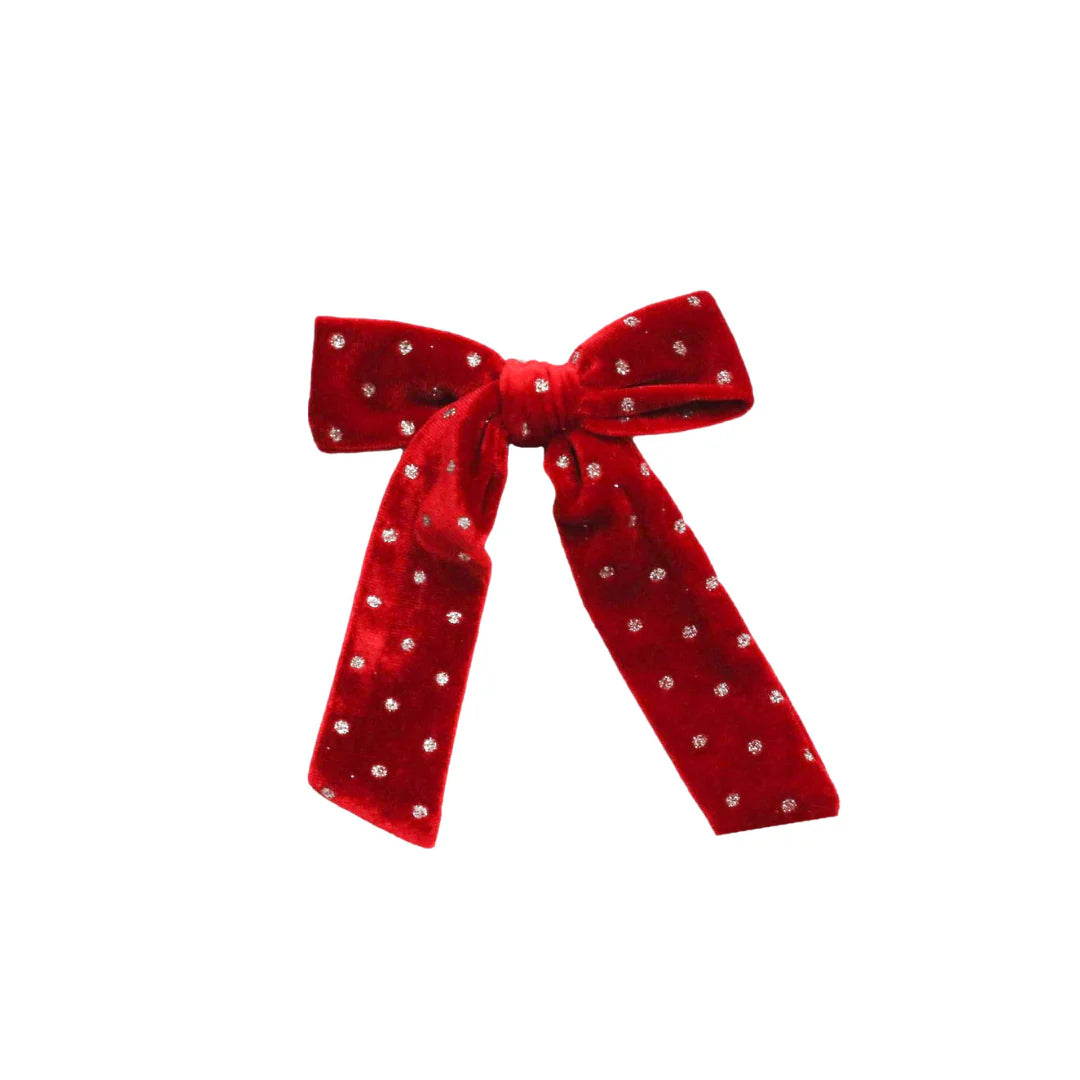 Maroon Velvet Bow/Be Girl