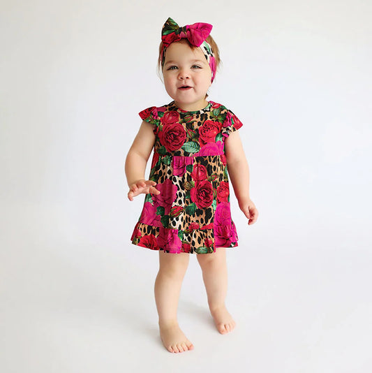 Wild Roses Bodysuit Dress/Posh Peanut
