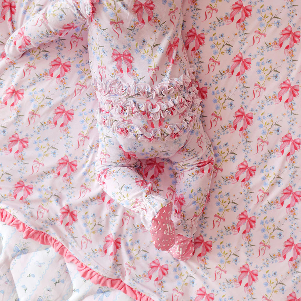 Harriet Ruffled Footie/Posh Peanut