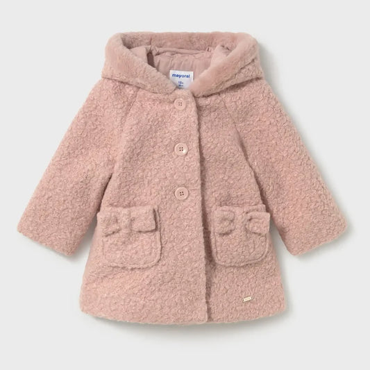 Hooded Boucle Coat/Mayoral