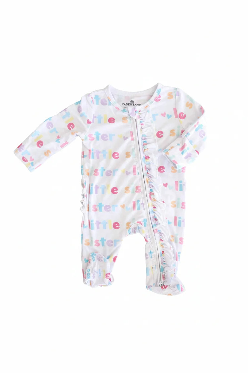 Lil Sis Ruffle Footie/Caden Lane