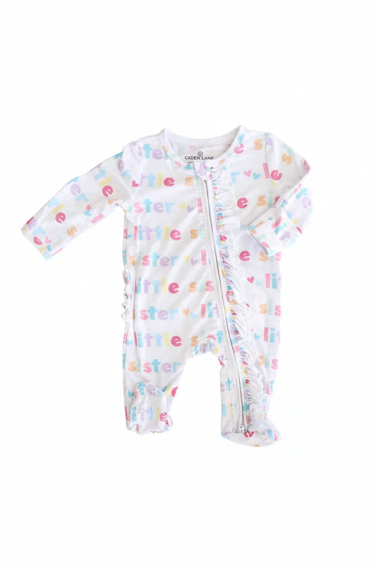 Lil Sis Ruffle Footie/Caden Lane