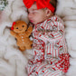 Holly & Jolly Ruffle Footie/Caden Lane