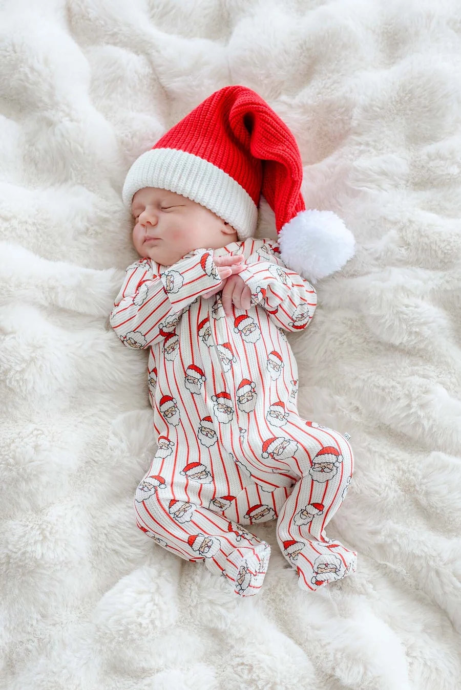 Holly & Jolly Zipper Footie/Caden Lane