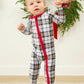 White Nicholas Plaid One Piece/Ruffle Butts