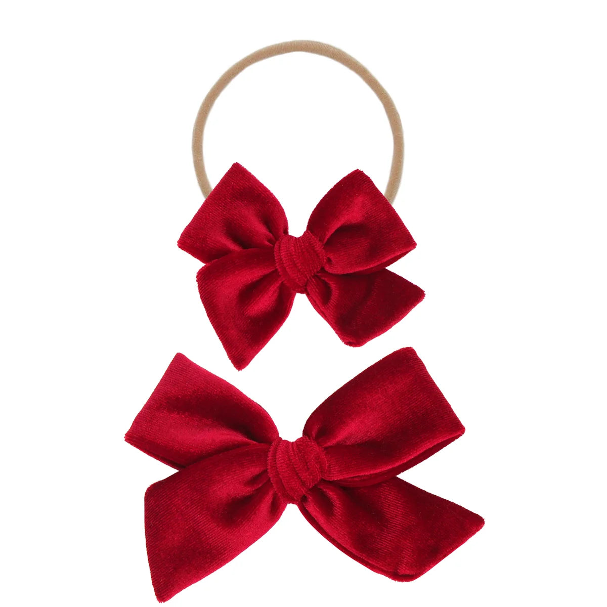 Velvet Ruby Bow Headband/Lou Lou