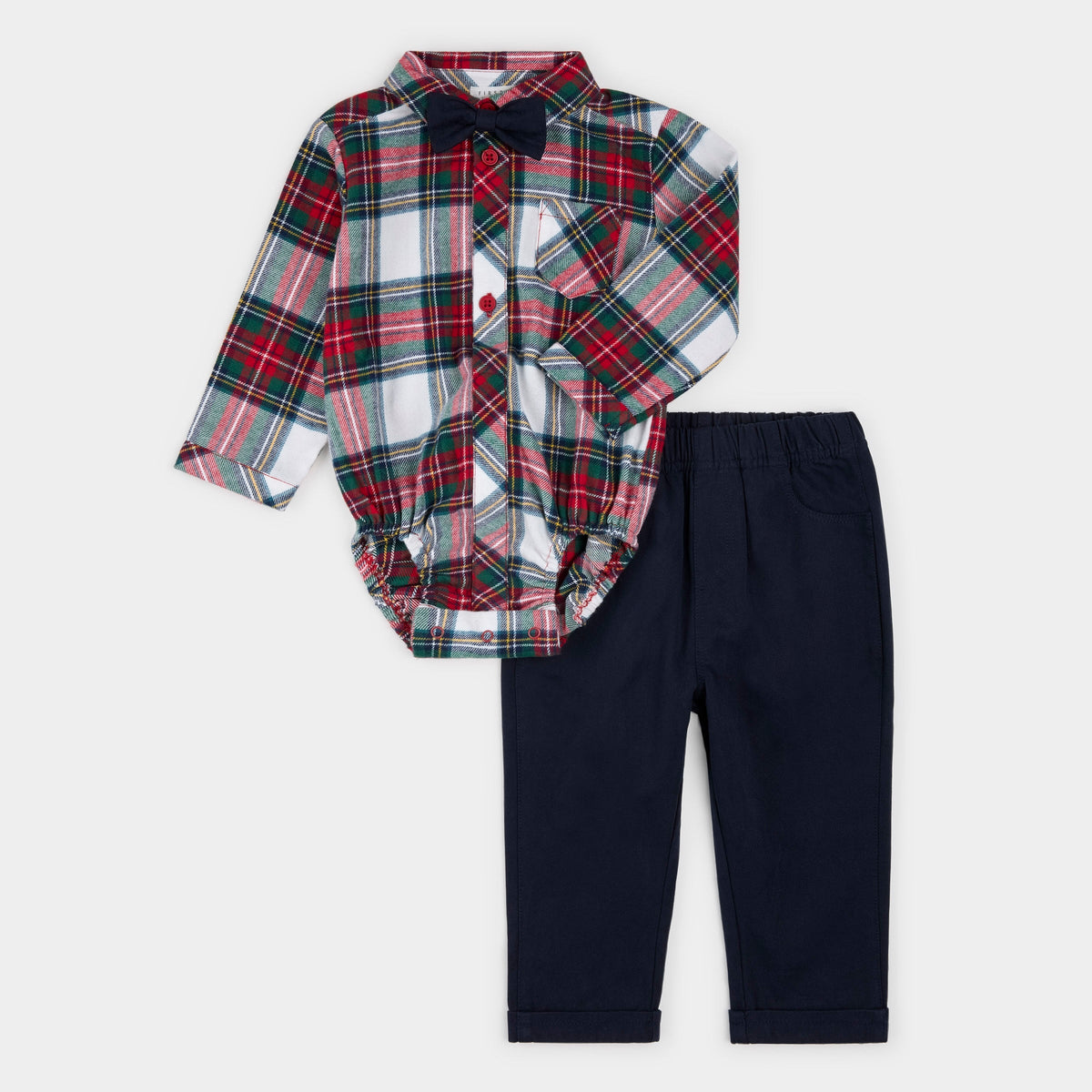 Poinsettia 3PC Flannel Set/Petit Lem