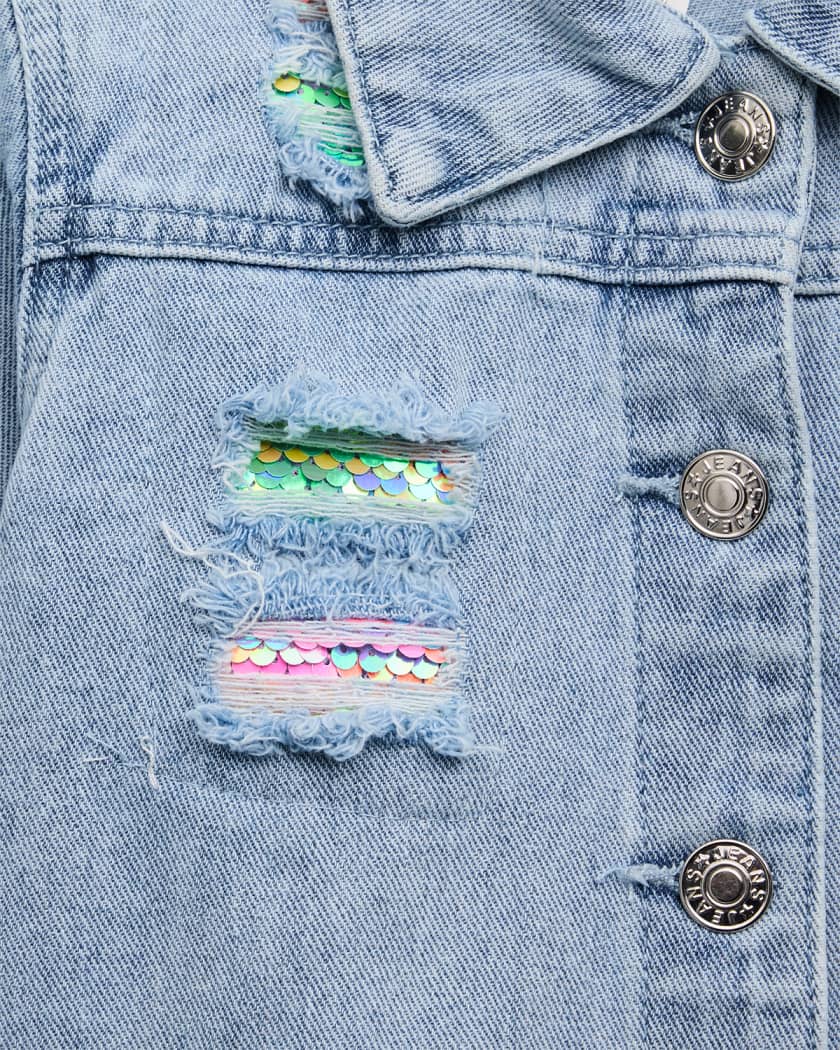 Distressed Denim Jacket/Hannah Banana