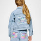 Distressed Denim Jacket/Hannah Banana