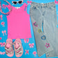 Pink Rib Tank Top/Hannah Banana
