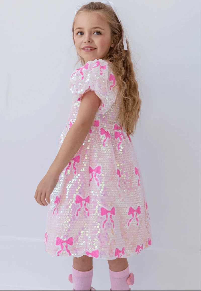Sequin Bow Dress/Lola and the Boys