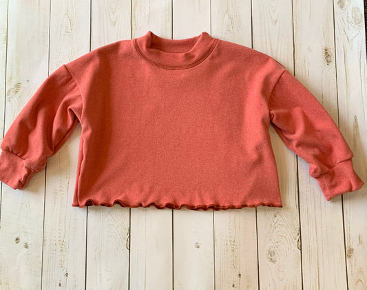 Sunset Red Crew Sweater/Yoga Baby