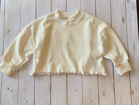 Ivory Crew Sweater/Yoga Baby