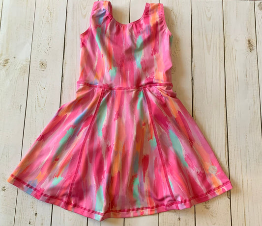 Spring Tie Dye Open Back Dress/Yoga Baby