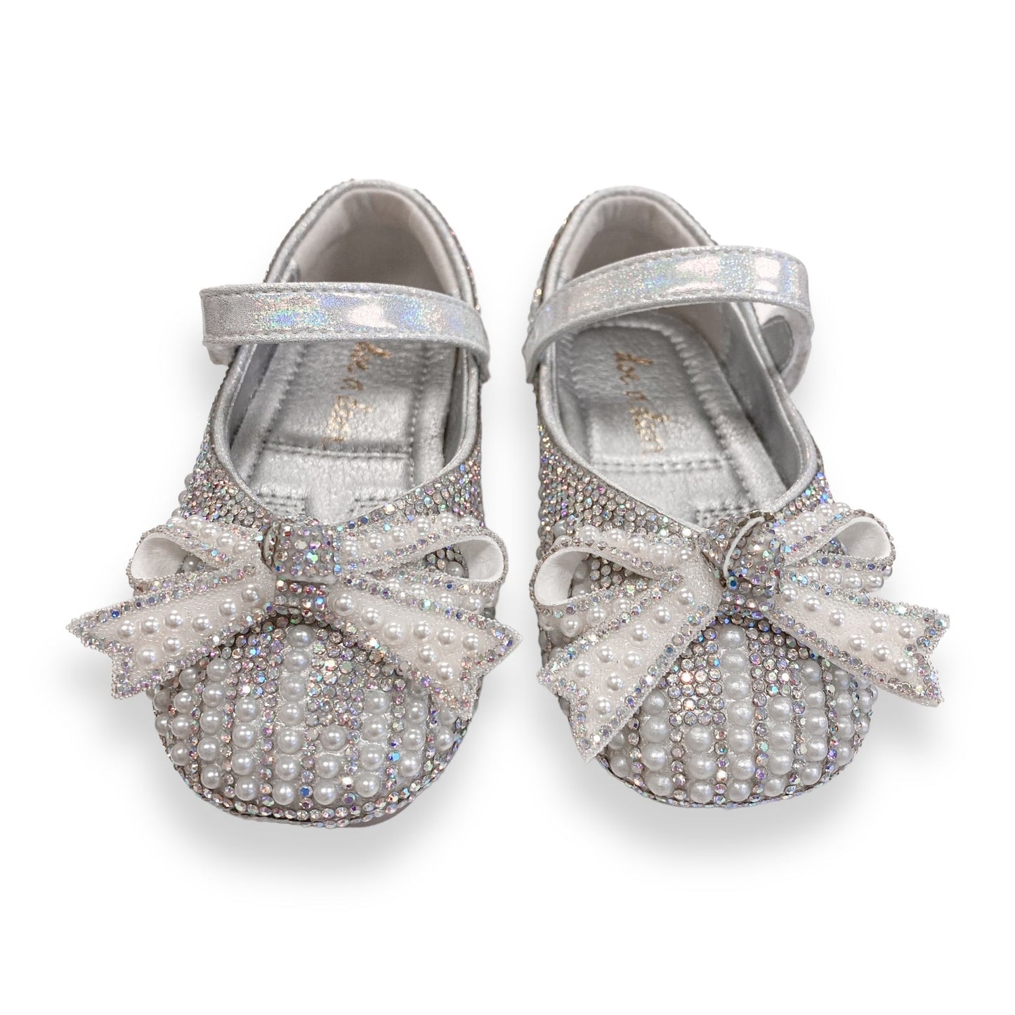 Silver Pearl & Rhinestone Flats/Doe a Dear