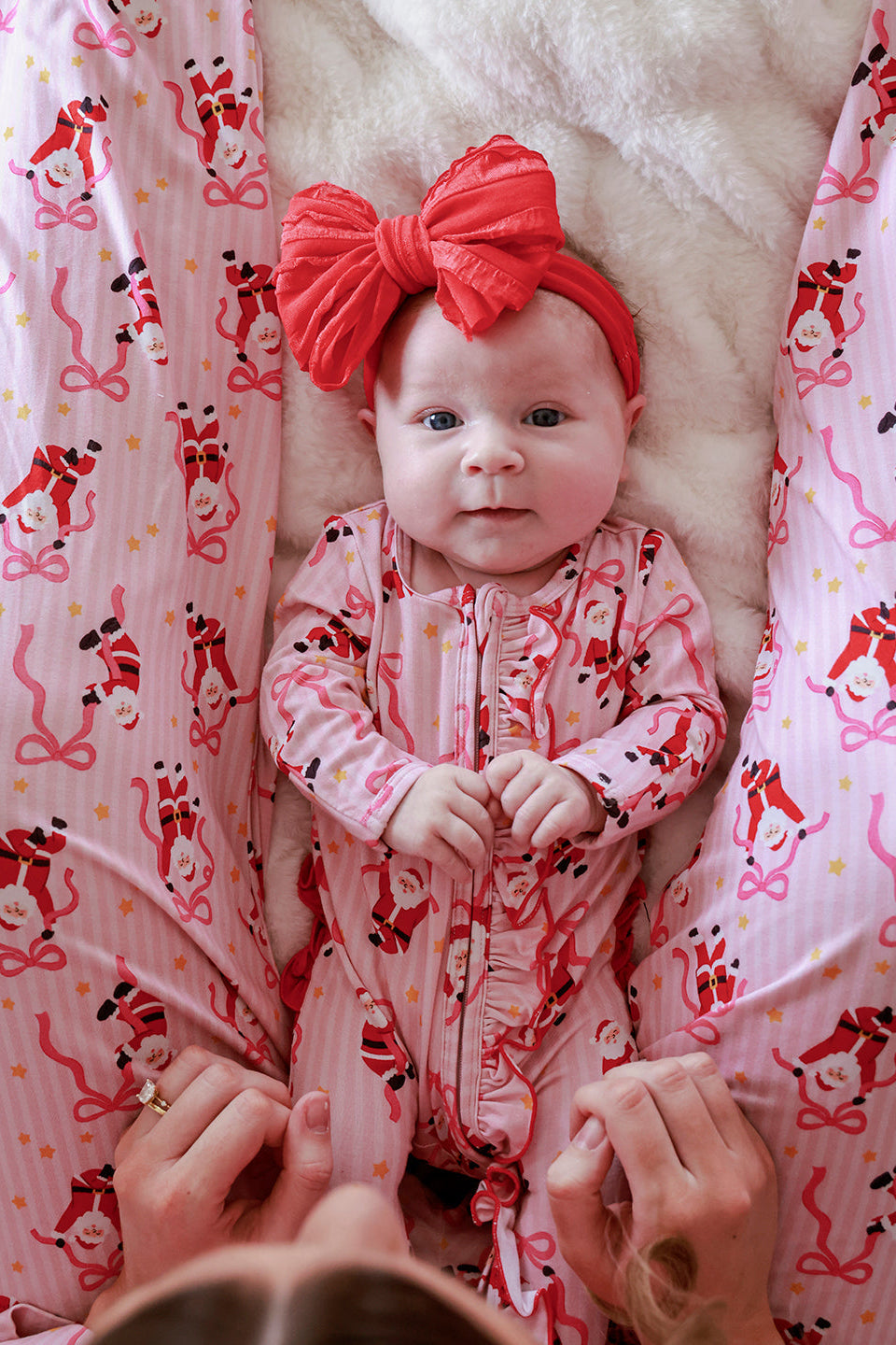Jolly Ribbons Ruffle Footie/Caden Lane