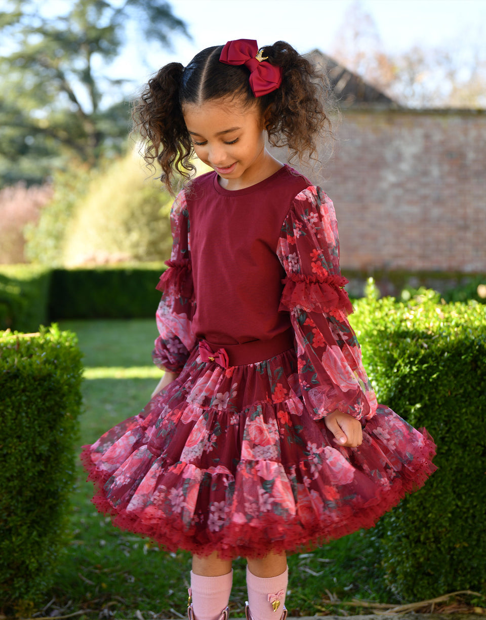 Lila Tulle Sleeve Top/Angels Face